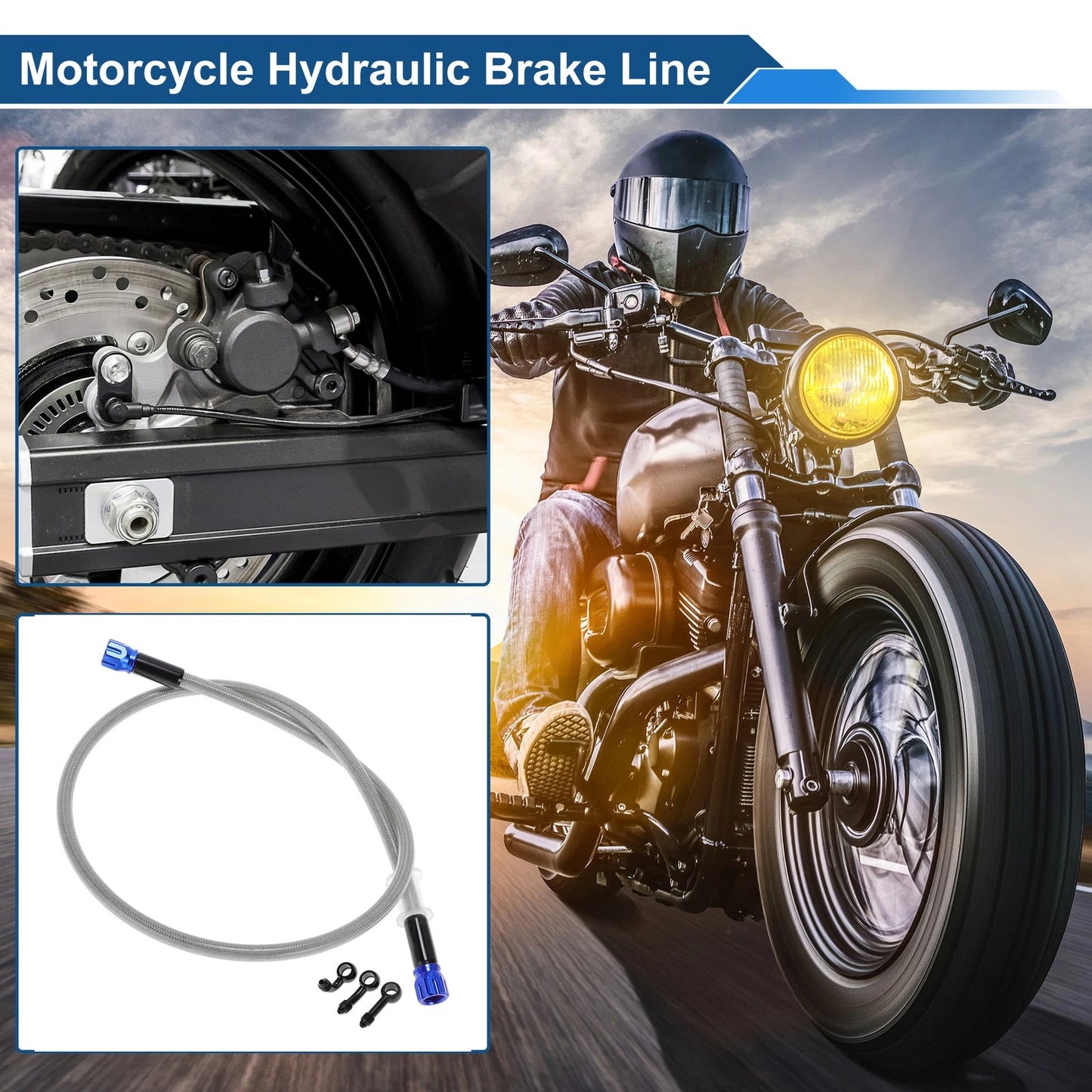 80cm Brake Clutch Oil Hose Line for Motorcycles
