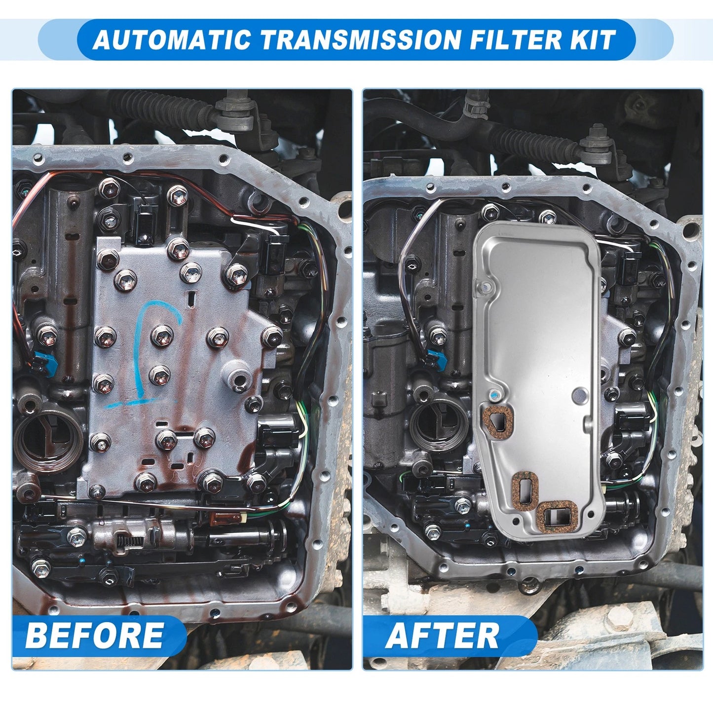 Transmission Filter Oil Pan Gasket Kit for Toyota (Fits A343E)