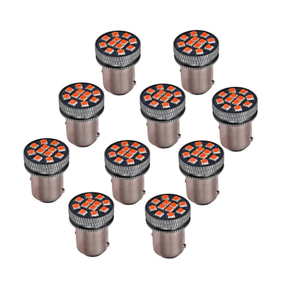 LED 3030 12SMD Red Indicator Turn Signal Bulbs for Car (1156 BAY15D)