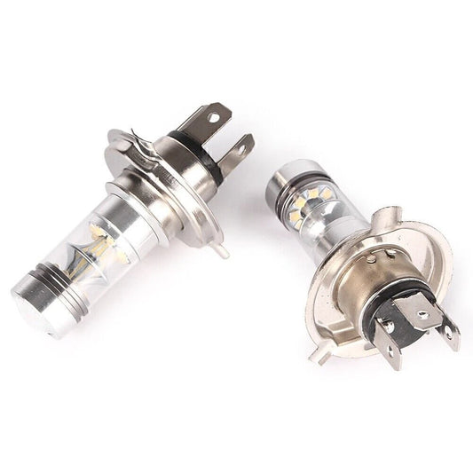 1800LM 6000K H4 100W White LED Fog Daytime Light Bulbs for Car