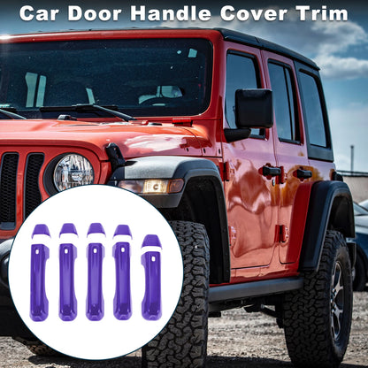 Door Handle Cover Trim for Jeep Wrangler JL (2018-2023) - Purple 1 Set
