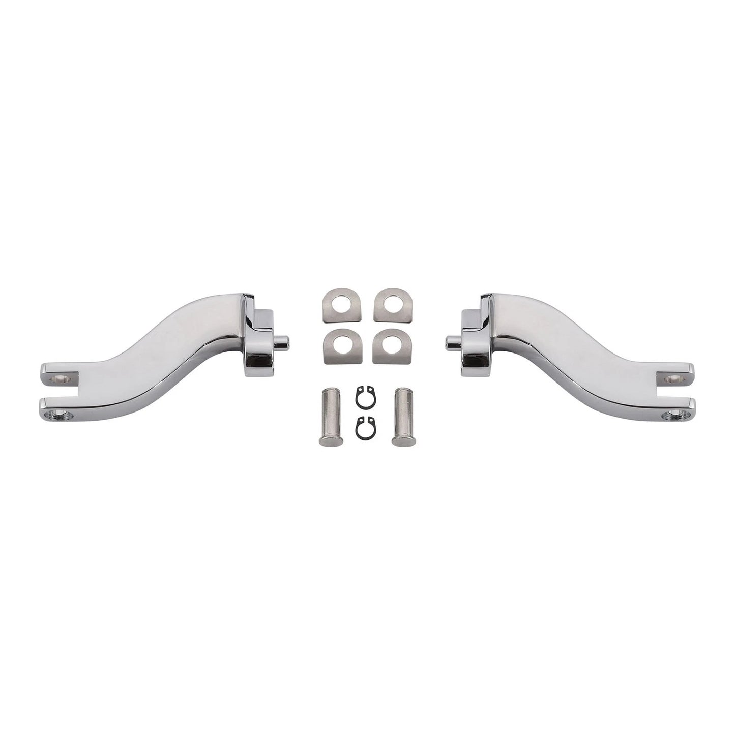 Rear Passenger Foot Peg Mounts for Harley Touring (1993-2025) Black/Chrome