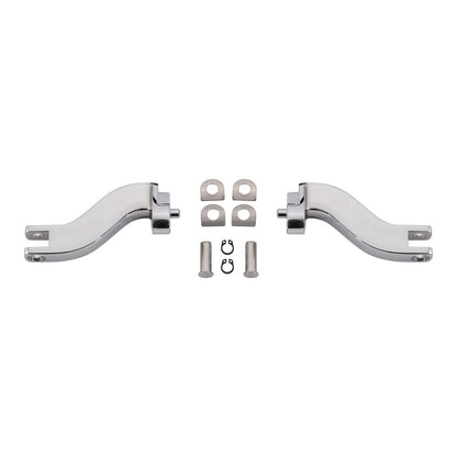 Rear Passenger Foot Peg Mounts for Harley Touring (1993-2025) Black/Chrome