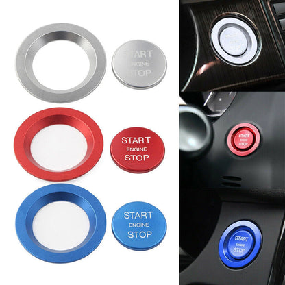 Keyless Engine Push Start Button Ring Cover for Range Rover Jaguar XJ XFR