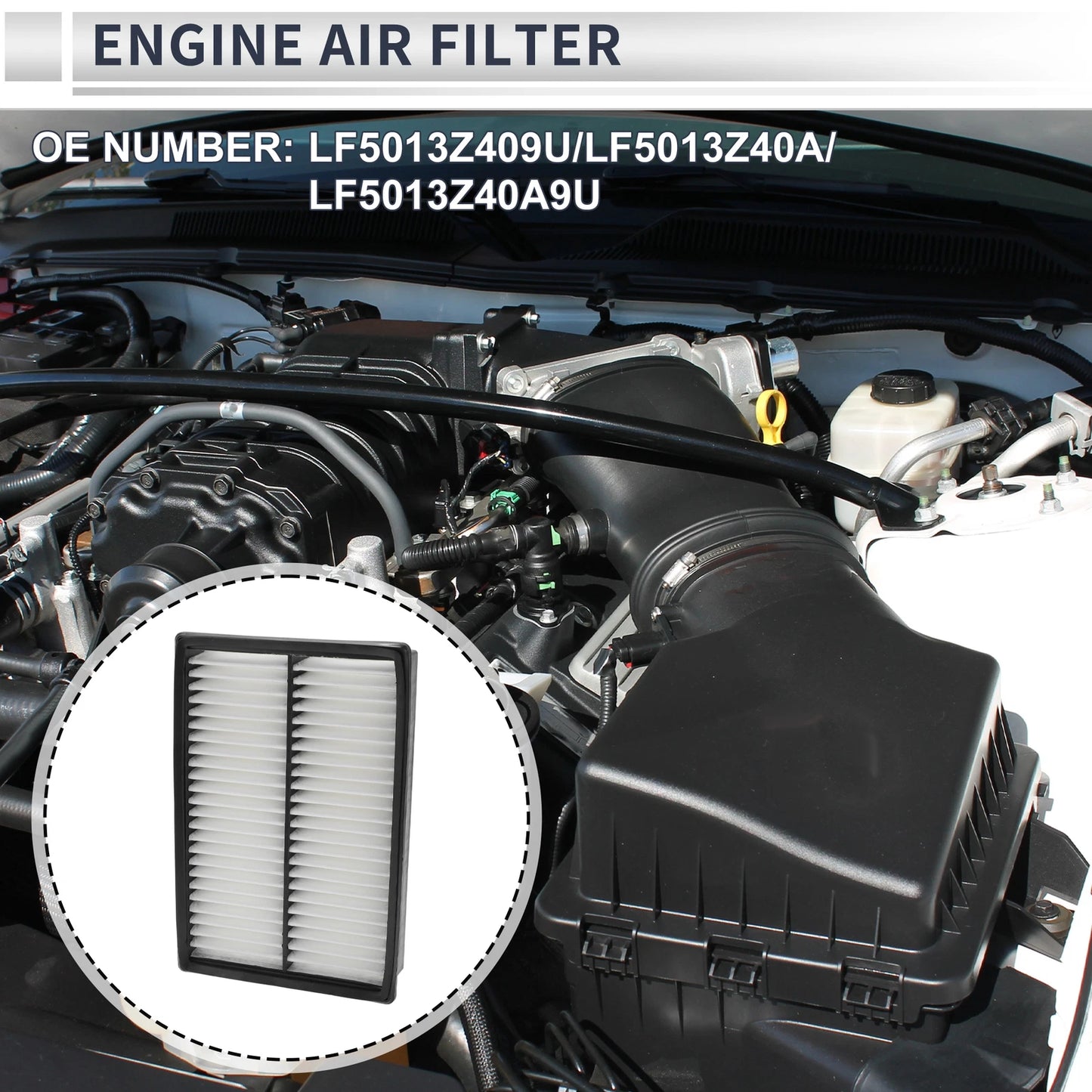 Engine Air Filter No.LF5013Z40A for Mazda 3 (2005-2013) 1 x Pcs Long Life