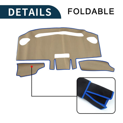 Dashboard Cover Mat for Mazda Flair Wagon (2012-2020) Black Blue Set