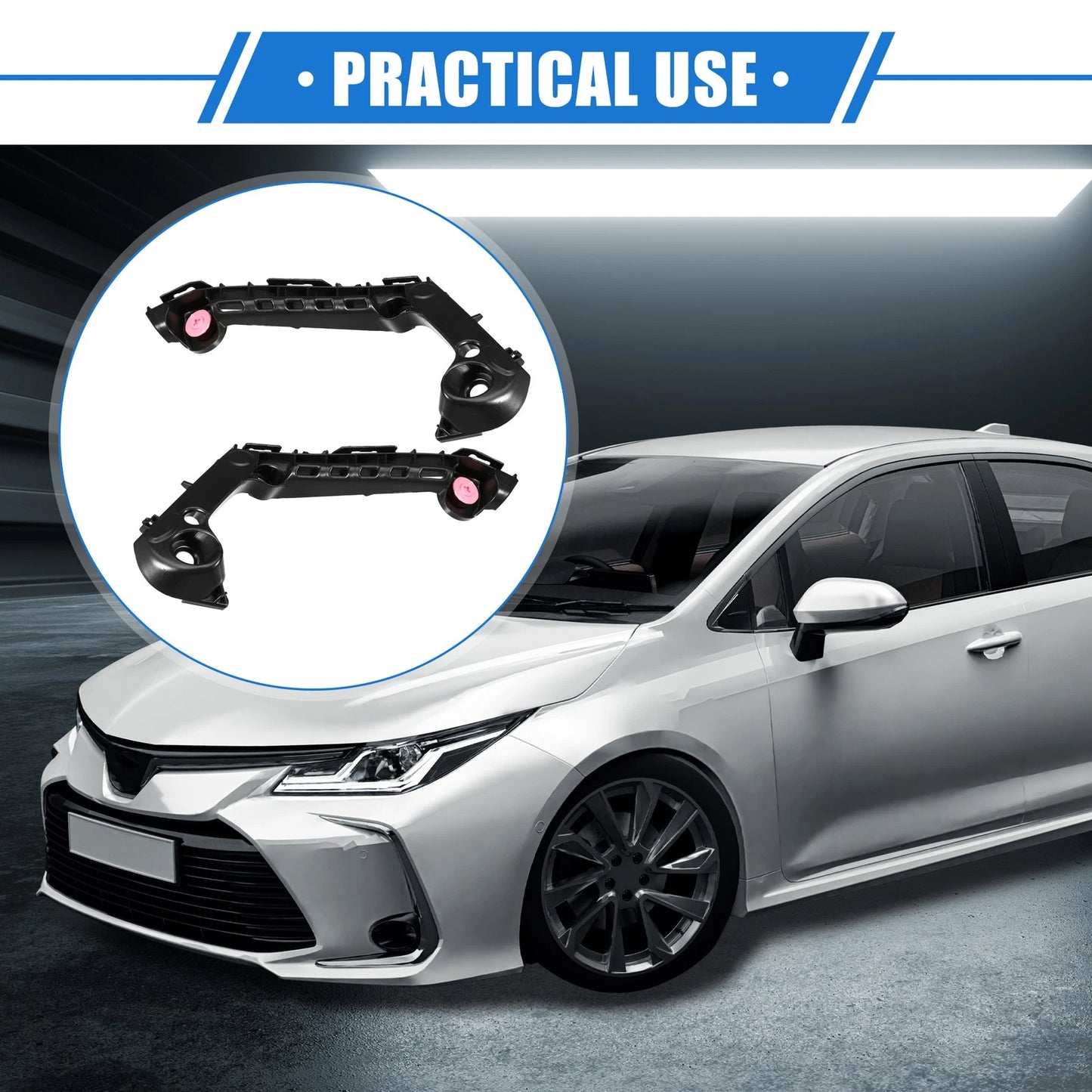 Bumper Mounting Support Bracket  for Toyota Corolla (2019-2021) Black