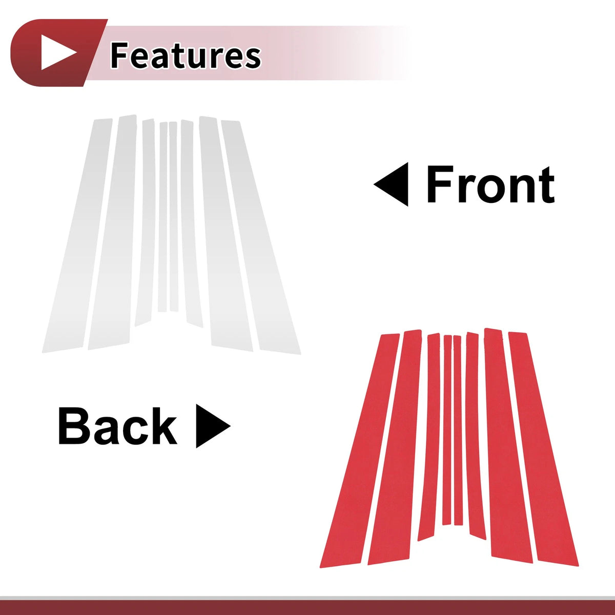 Door Pillar Window Trim for Toyota RAV4 01-05 Front Rear Left Right (2001–2005)