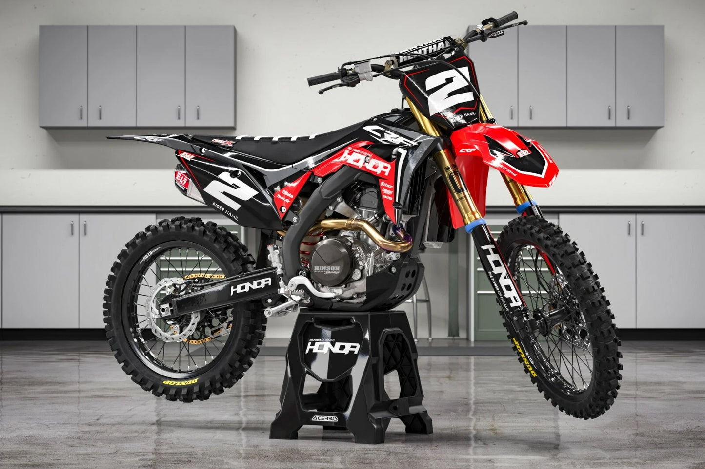 Full Custom Graphic Kit for Honda CRF 450 (2002-2004) - SPARK Style Stickers