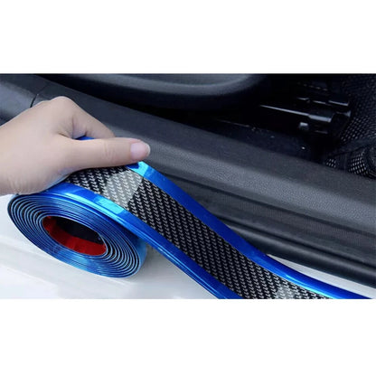 Carbon Fiber Texture Door Sill Scuff Cover Protector for Car