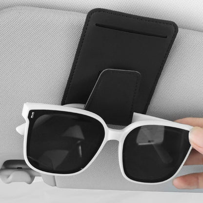 Car Sunglasses Holder / Sun Visor Clip Leather Eyeglasses Hanger for Car