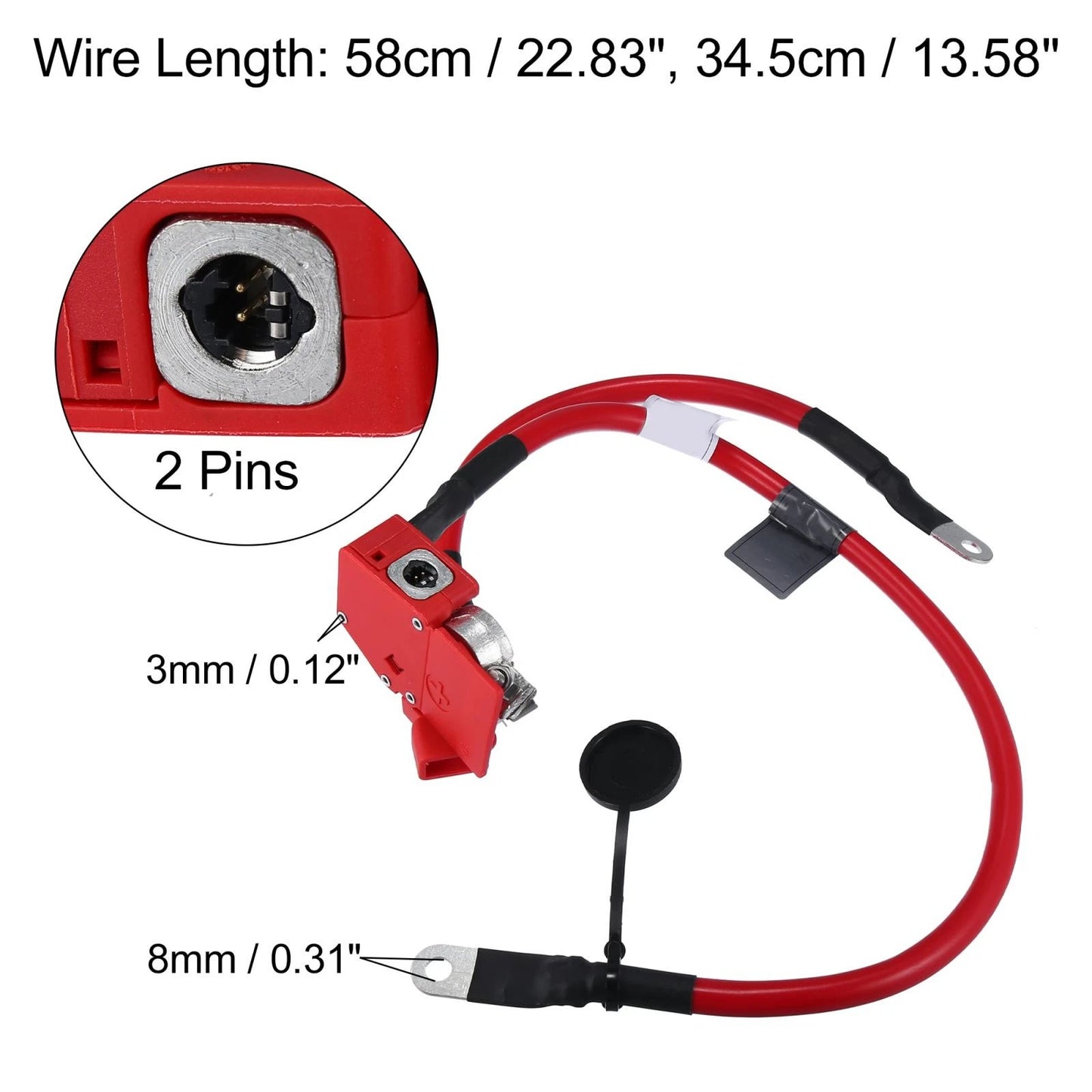 Positive Terminal Battery Cable for BMW X6 (2015-2018) Red