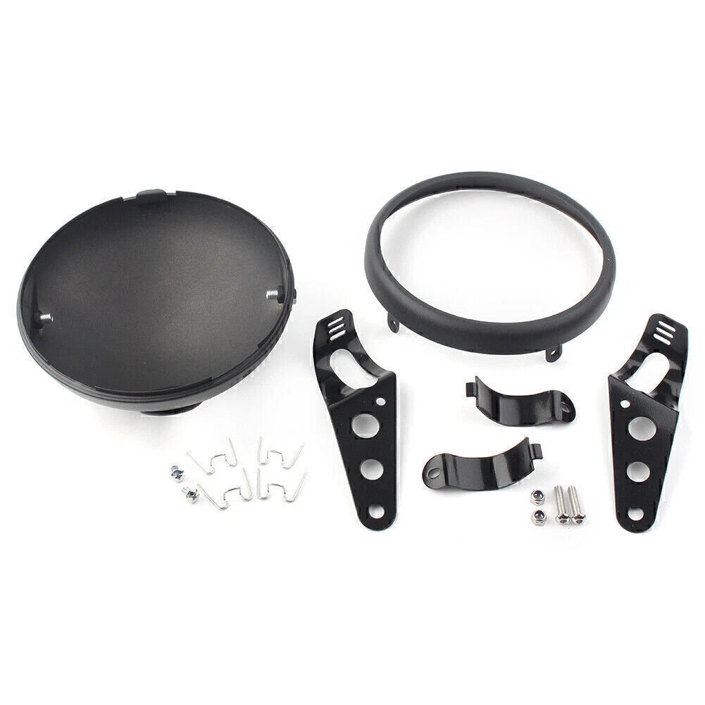 7-Inch Retro LED Headlight Shell & Mount Bracket for Harley Motorcycle