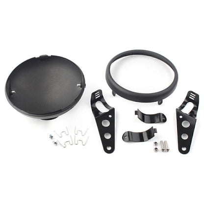 7-Inch Retro LED Headlight Shell & Mount Bracket for Harley Motorcycle
