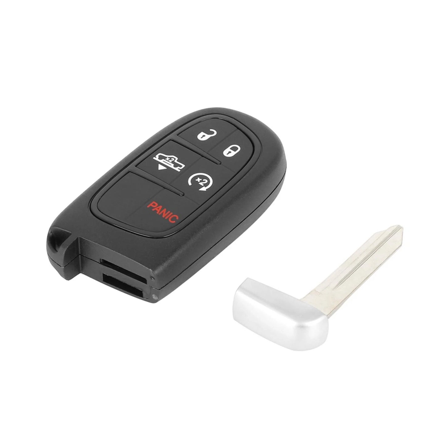 Key Fob Shell Case for Jeep Cherokee, Ram 1500, 2500, 5 Button (2014-2023)
