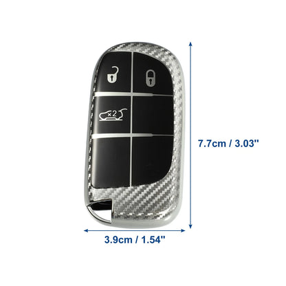 Remote Cover TPU 3 Button Keyless for Chrysler 300 (2011 - 2024) Silver