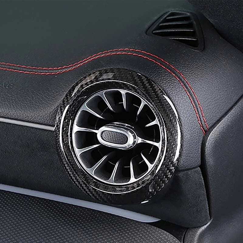 Carbon Fiber Side Air Condition Outlet Vent Cover Trim Fit For Benz CLA 2020