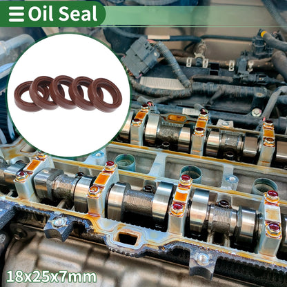 Oil Seal / 18x25x7mm / Rotary shaft seal FKM rubber / 5 Pcs