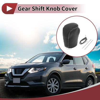 Car Gear Shift Knob Cover for Nissan Rogue Sport (2017-2022) Black Grey