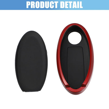 Silicone Smart Key Fob Case Cover Protector for Nissan Cabstar Red (2008-2009)