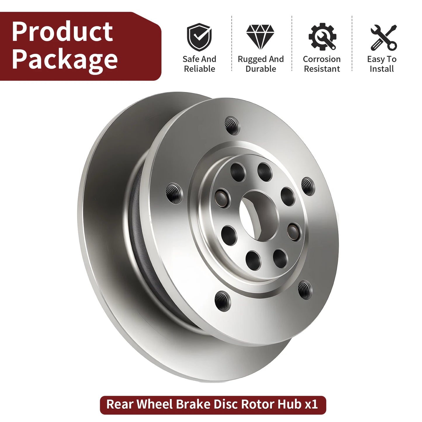 New Rear Wheel Brake Disc Rotor Hub for John Deere Gator TX 4X2 Turf