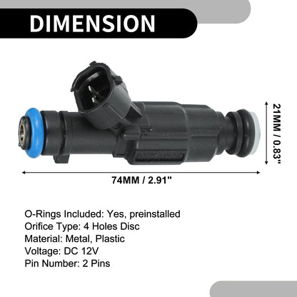 Fuel Injector for Kia Optima 2009-2010 2.4L Black (1 Pcs)