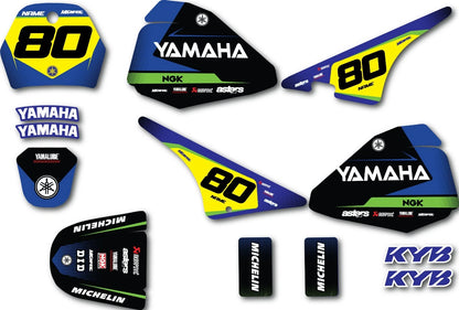 Custom Graphic Kit Warsaw Style for YAMAHA PW Pee Wee 80 Stickers Decals