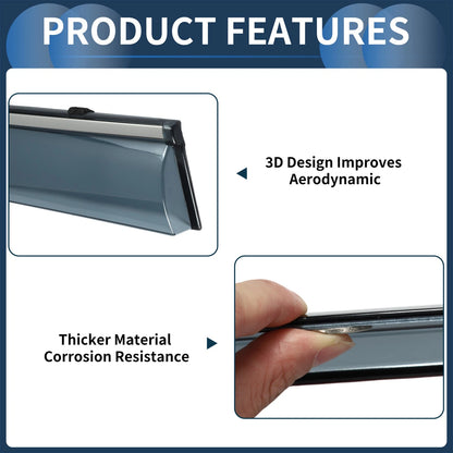 Window Deflectors 1 Set for Toyota Highlander (2014-2019)