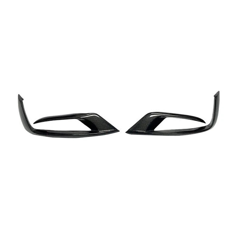 Carbon Fiber Front Bumper Fins Air Vent Covers For Benz W222 S63 S65 2014-17