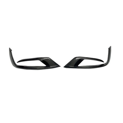 Carbon Fiber Front Bumper Fins Air Vent Covers For Benz W222 S63 S65 2014-17