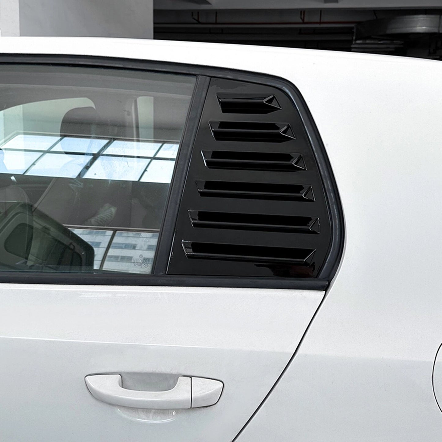 Rear Window Louvers for VW Golf 6 MK6 (2008-2012) Gloss Black