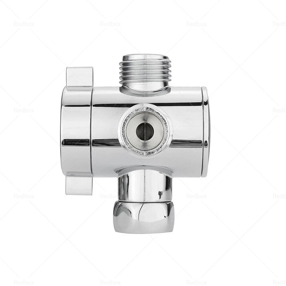 Three Way T-Adapter Valve for Toilet Bidet Shower Diverter 1/2 in