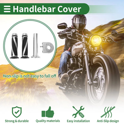 Hand Grips Cover Kit Handlebar Diamond Twill Pattern for Motorcycle