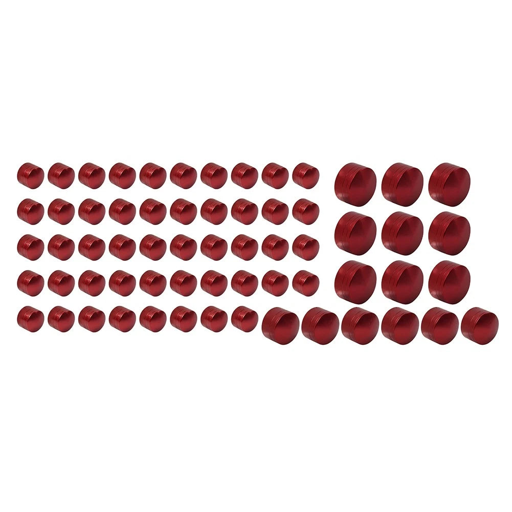 CNC Red Engine Topper Bolt Caps for Harley Heritage Softail FLST (2000-2006)