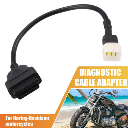 6 Pin to OBDII Cable / 36.6cm 1.2ft / OBDII Diagnostic Cable for Motorbike