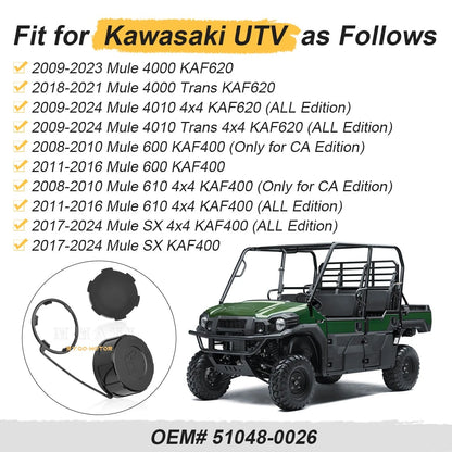 Gas Cap with Gasket for Kawasaki Mule 4000 4010 600 610 SX
