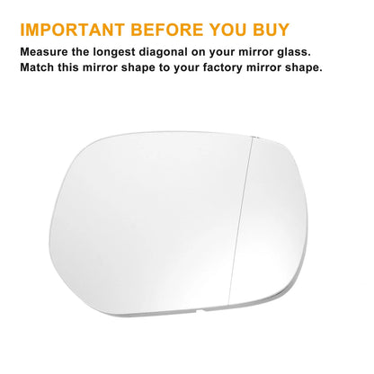 Right Side Mirror Glass with Back Heated for Infiniti Q30 Q50 Q60 Q70