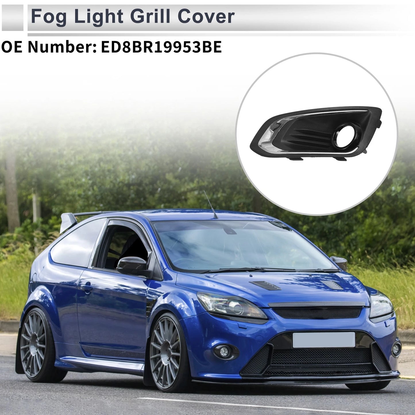 Front Left Fog Light Grill for Ford Escort (2017-2022)
