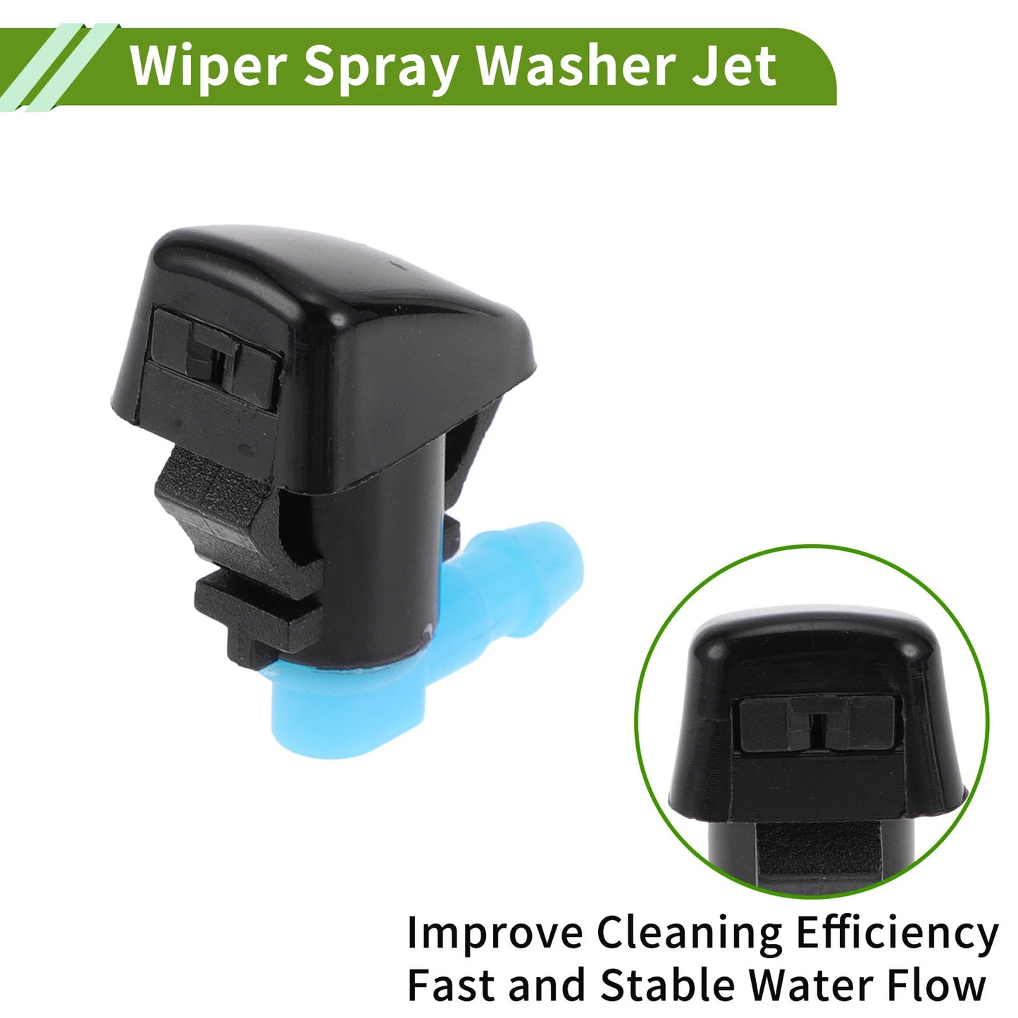 Windshield Washer Nozzle & Hose Connector for Jeep (2018-2023) 1 Set