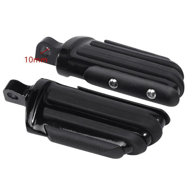 Black Pilot Male Mount Foot Pegs for Harley Touring Softail Dyna
