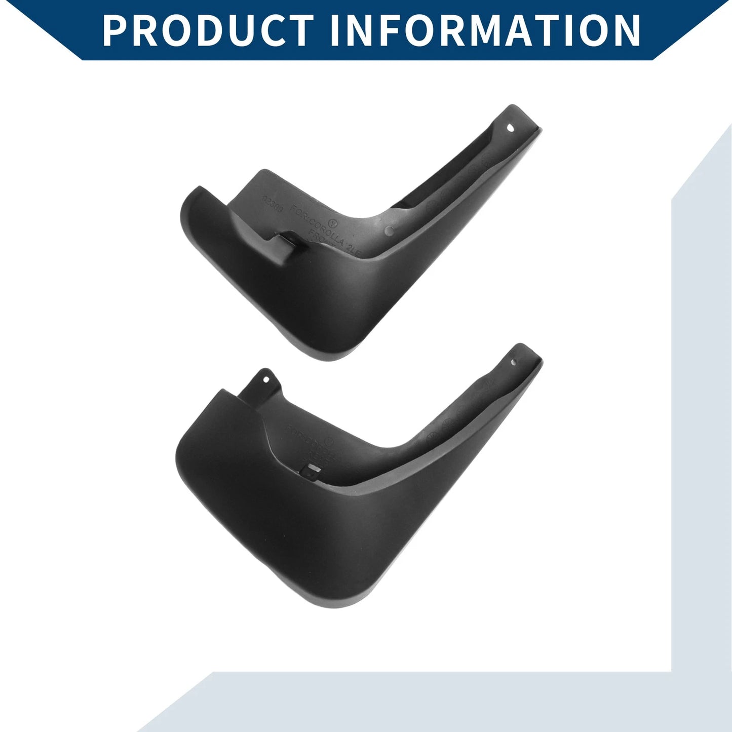 Mud Flaps Splash Guards Set for Toyota Corolla LE (2003-2006)