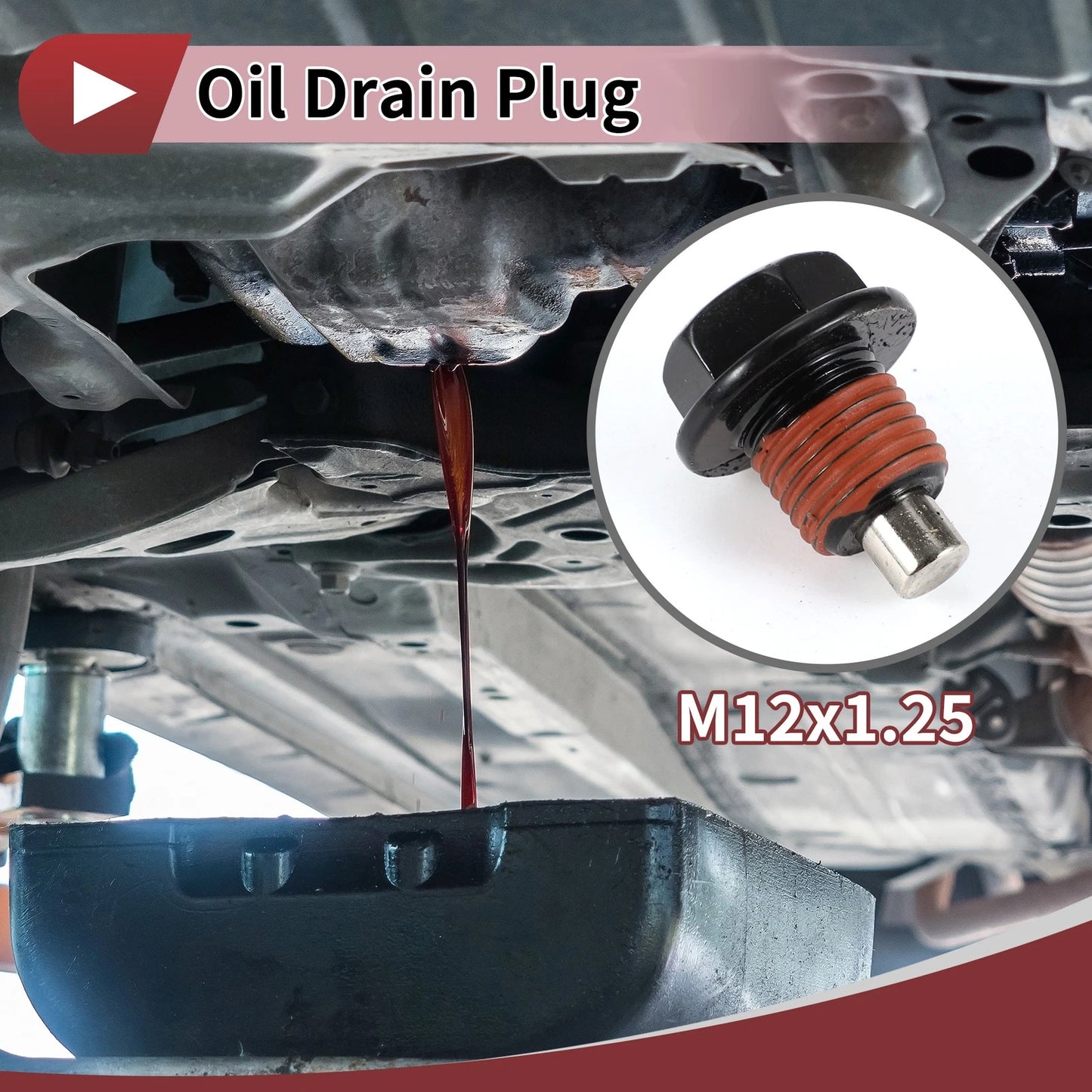 Oil Drain Plug Set for Toyota Tacoma Tundra Camry (2005-2023)