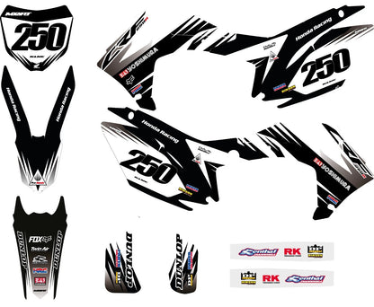 Custom Graphic Kit for Honda CRF 250R (2014-2017) - SHARP Style Stickers