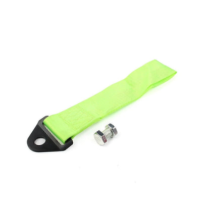 Racing Car Tow Strap for Front/Rear Bumper - Green (Fits Most Models)