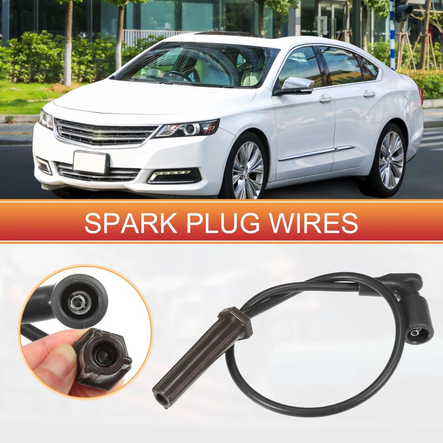 6 Pcs Spark Plug Wire Ignition Coil Cable for Buick Lucerne 3.9L (2006–2011)