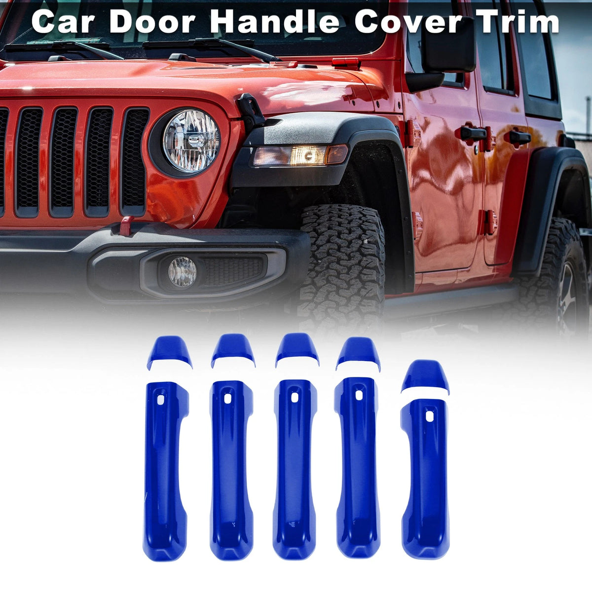 Door Handle Cover Trim Blue for Jeep Wrangler JL JLU (2018-2021)