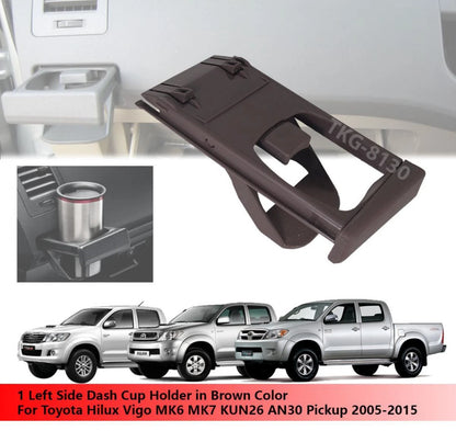 Left Brown Dash Cup Holder for Toyota Hilux Vigo MK6 MK7 (2005-2015)