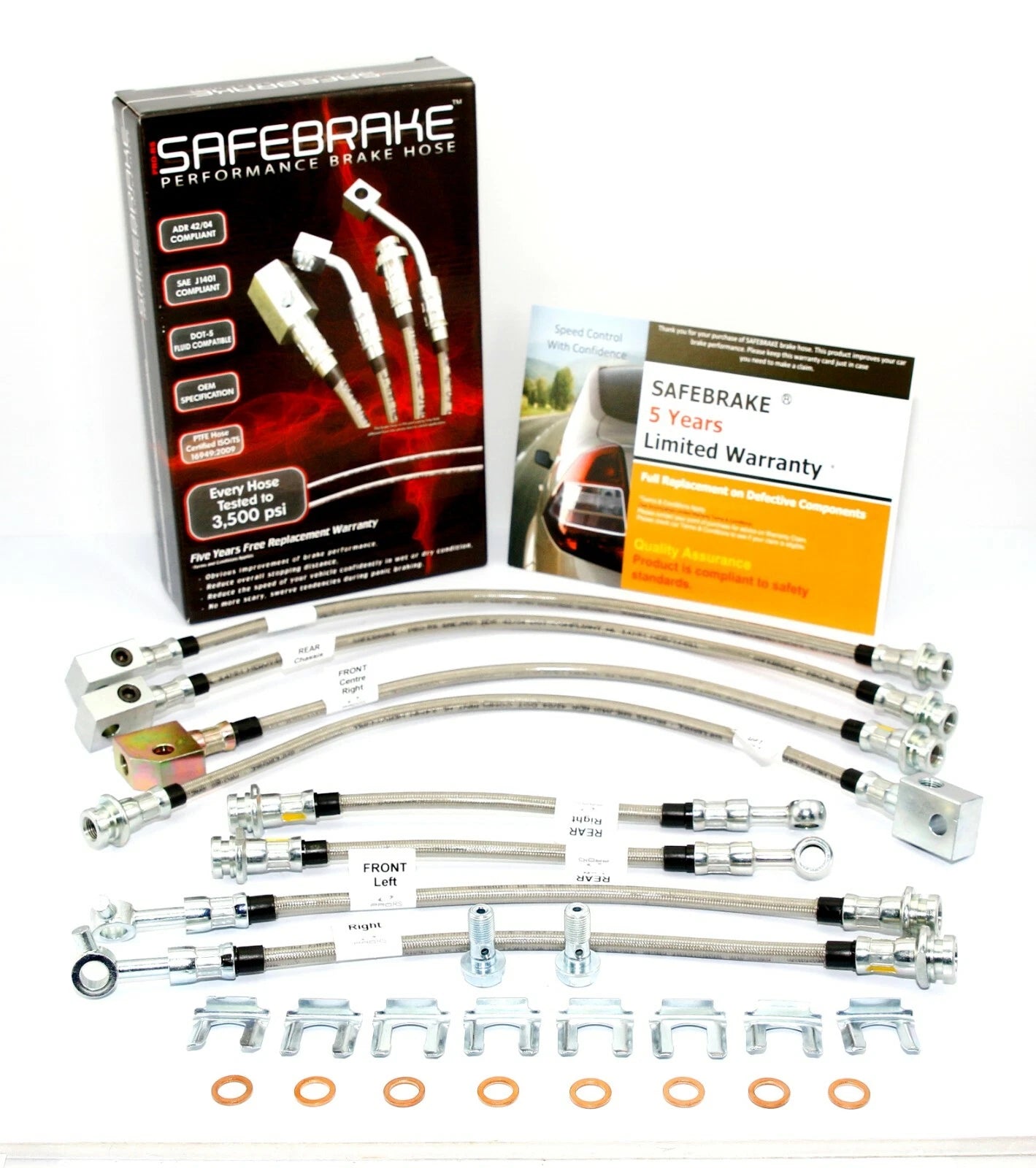 Brake Line Kit for Patrol GU Y61 ZD3.0DTi (ABS + Stability Control, 2 Inch Lift) (2000-2006)
