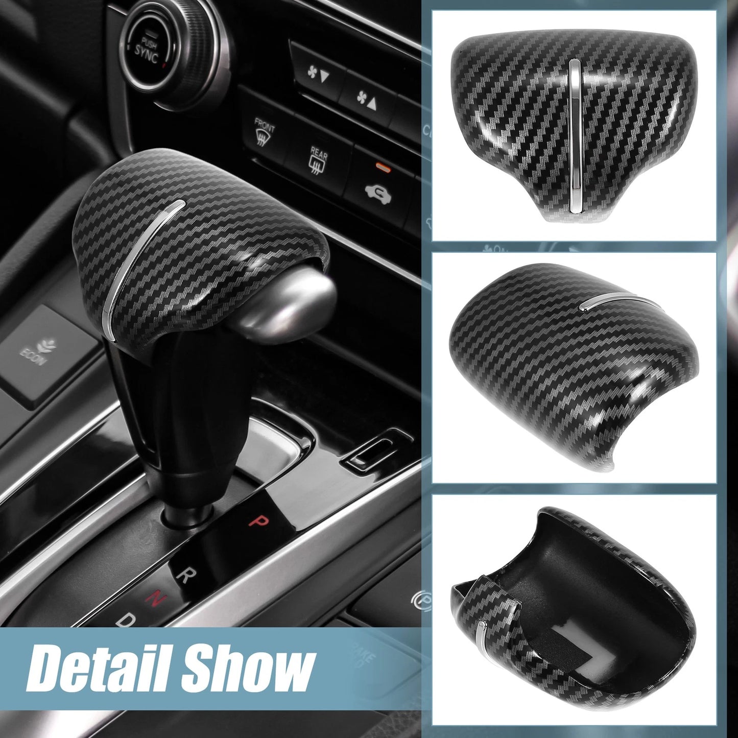Carbon Fiber Gear Shift Knob Cover for Honda CR-V