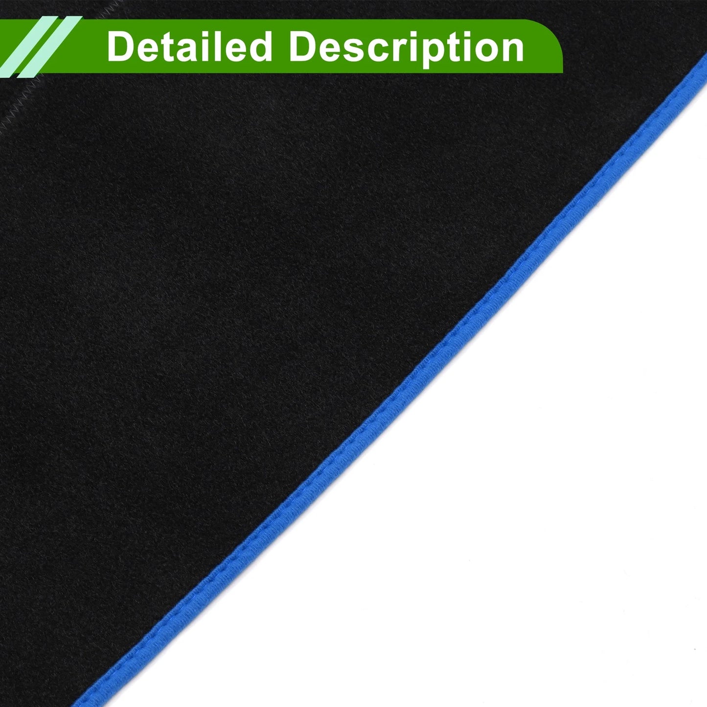 Dashboard Cover Mat for Land Rover Discovery 3 (2005-2009) Black Blue